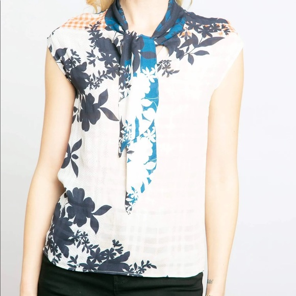 Eva Franco Hannah Top in Sahara Plaid Top Size XS - Picture 2 of 15